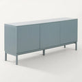**Moderne Dressoir met Verticale Lijnen en Lichtblauwe Afwerking**