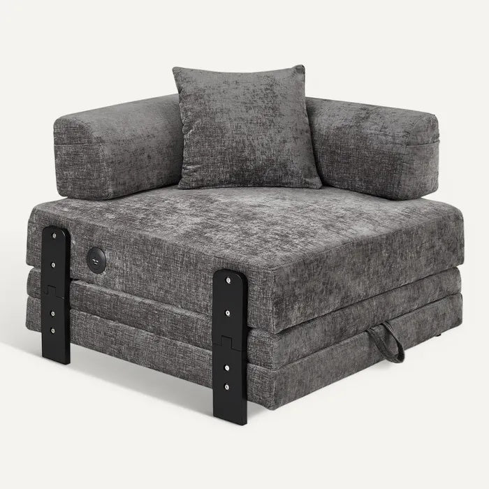 **Technische titel in het Nederlands: Verstelbare stof fauteuil met kussen in modern design**